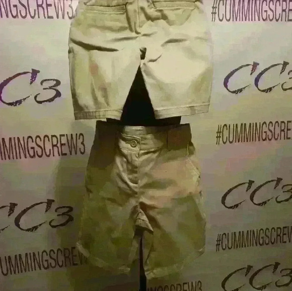 Wonder Nation girls approved school uniforms adjustable waist shorts khaki 8 - Picture 5 of 7